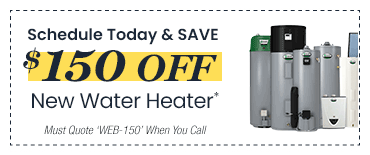 Save $150 Off New Water Heater